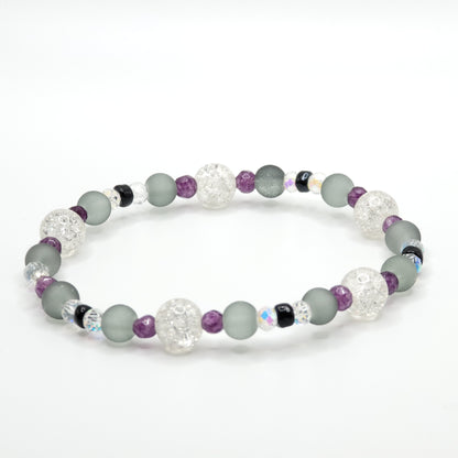 Amethyst and Glass Bead Bracelet