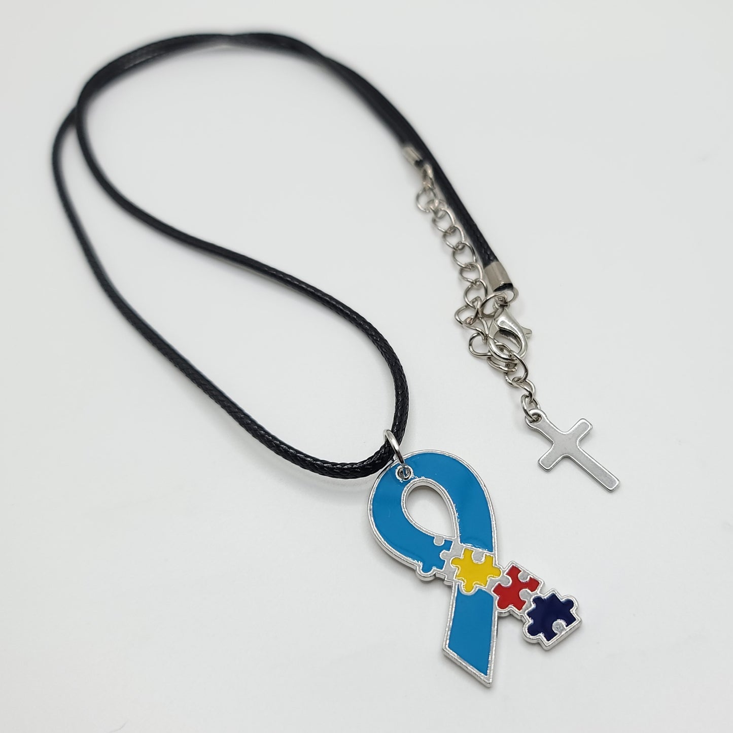 Autism Awareness Necklace - Ribbon