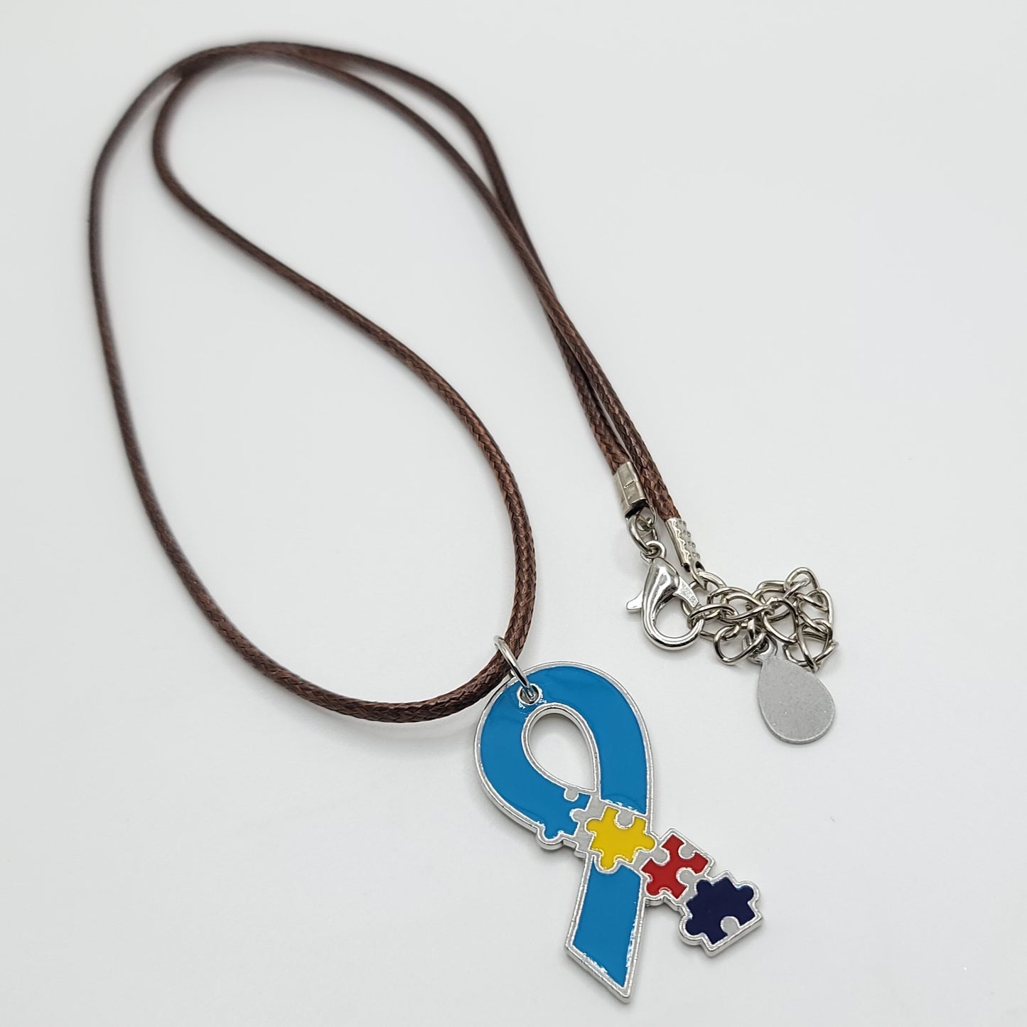 Autism Awareness Necklace - Ribbon